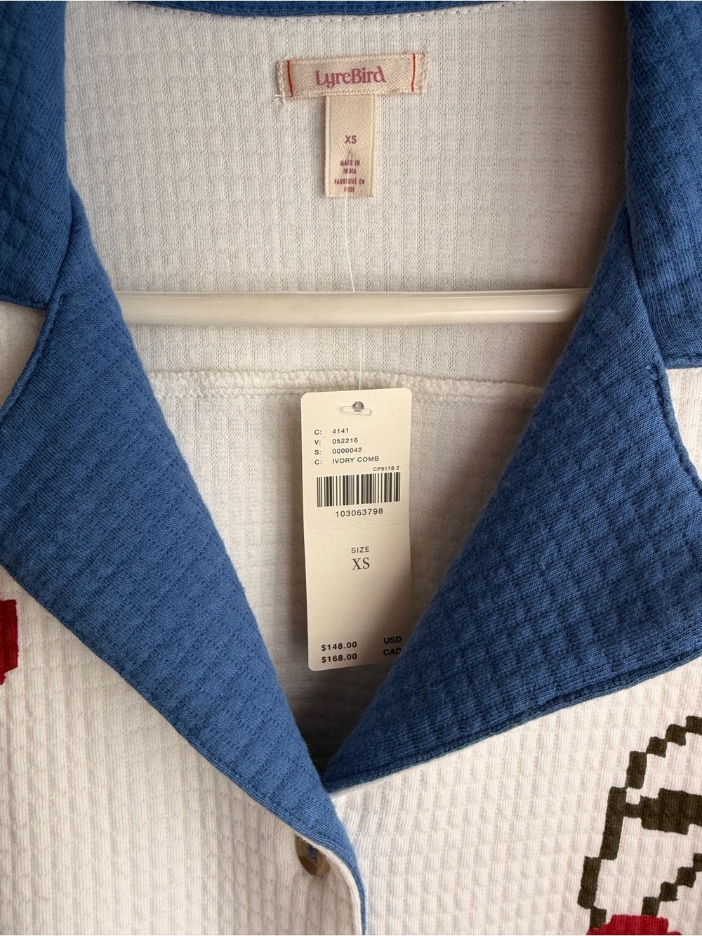 By Anthropologie Quilted Pajama Top - Picture 5 of 8